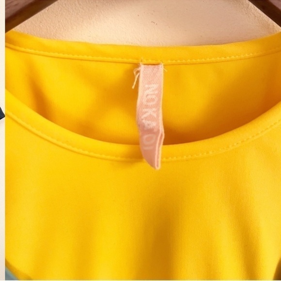 No Ka’OI Yoga Short Sleeve Workout Top Colorblock Racerback Size 1 (Small) - Picture 3 of 8